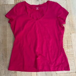 Lands’ End V-Neck Pink Top / Shirt Sz. M / P